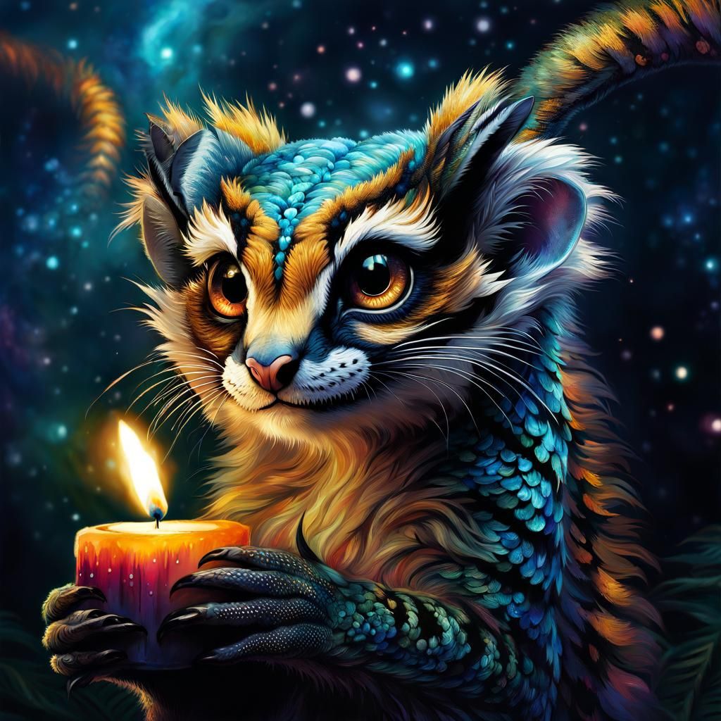 Little Guy bringing a light