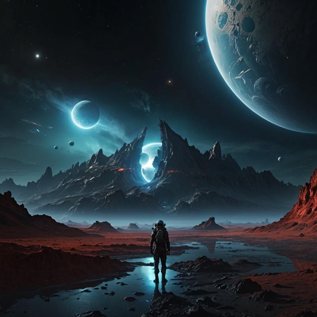 Epic Alien Planet Digital Matte Painting