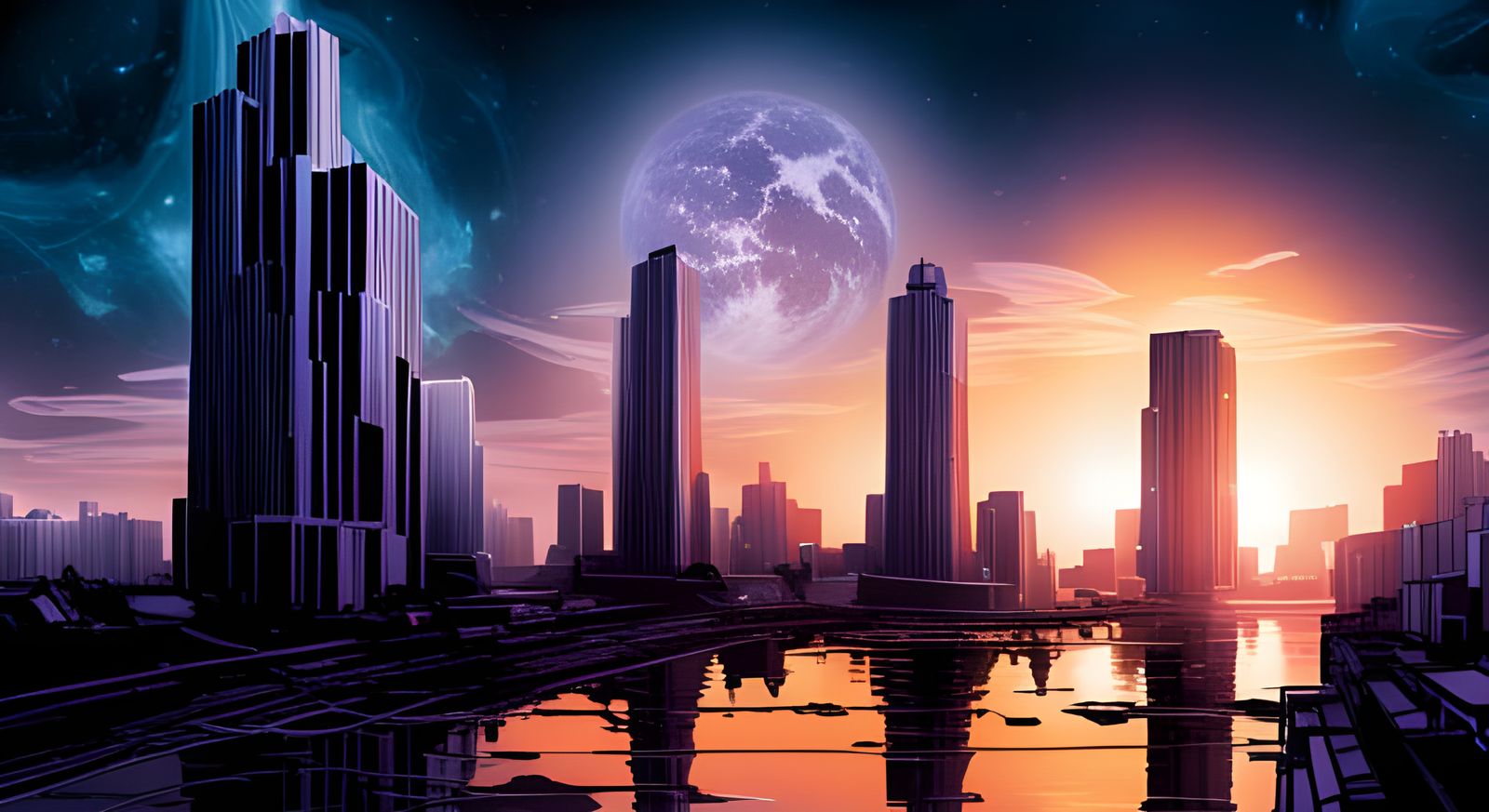 Vibrant Planet Colony Concept Art