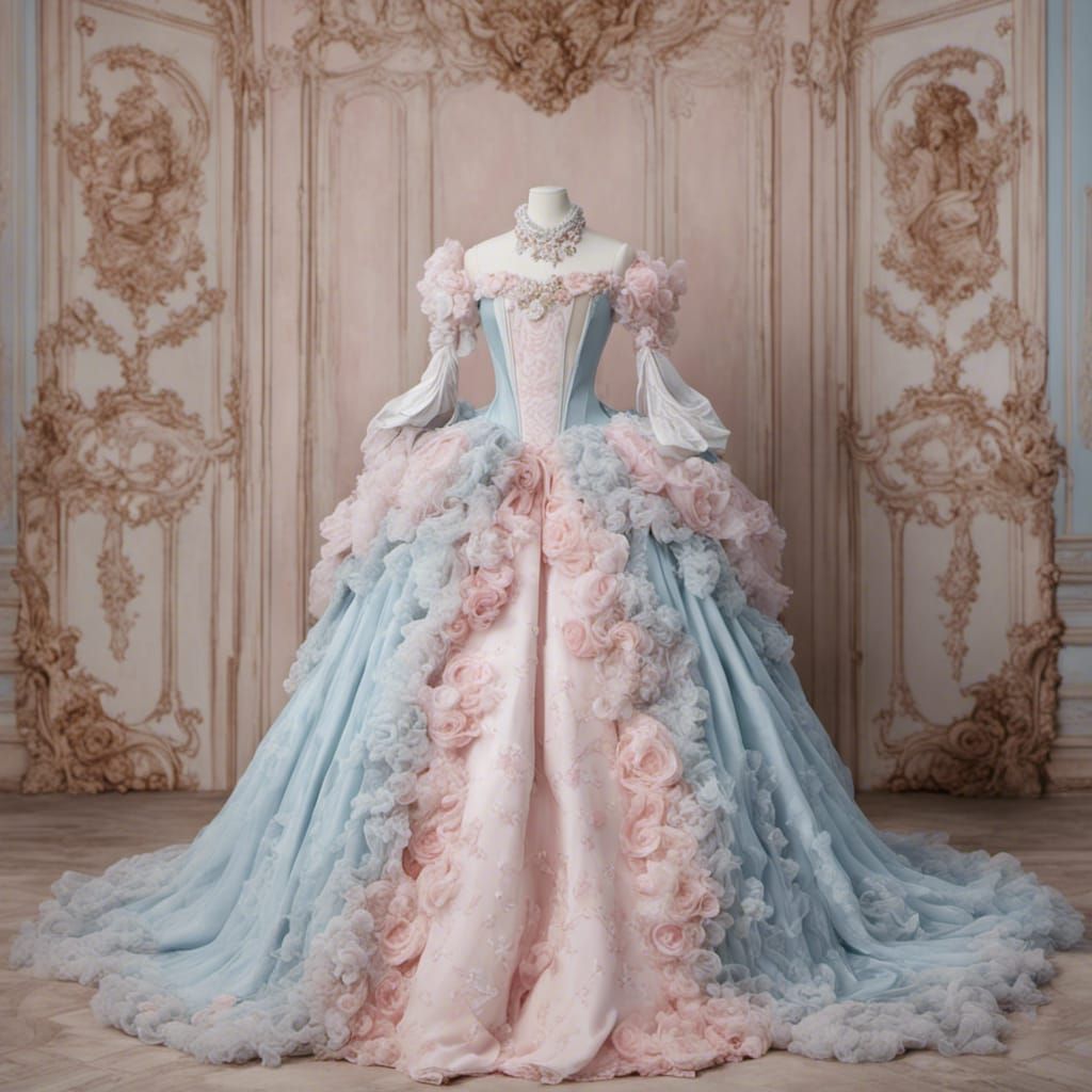 Rococo Princess Dress with Swan Wings