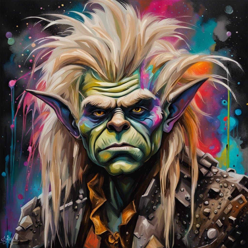 Jared the Goblin King as Graffiti Art