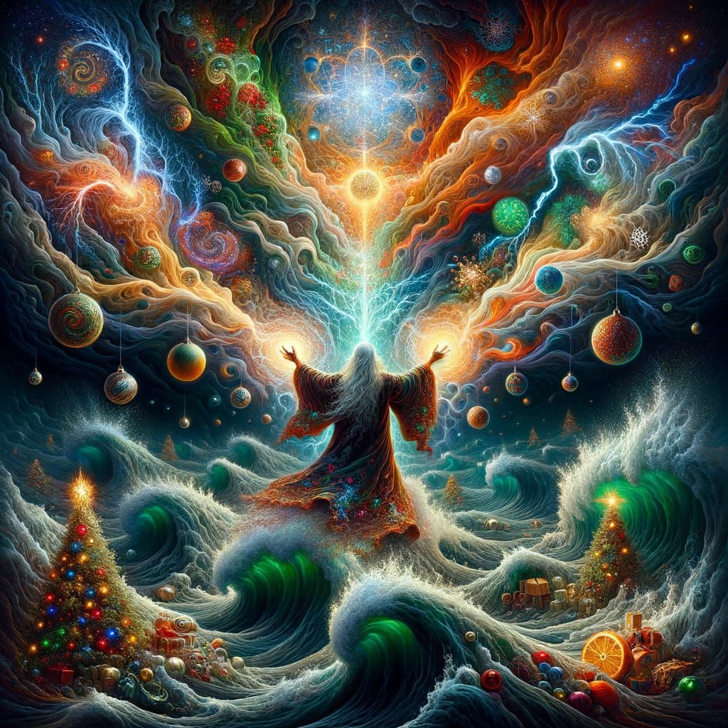Surreal Wizard Conjures Christmas Tumult