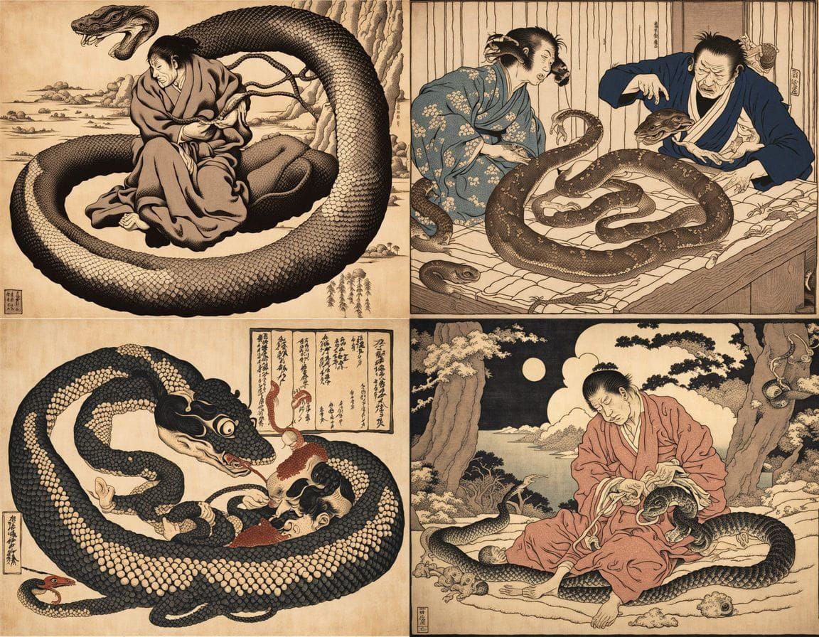 Woodblock Homunculus Snake in Disgraceful Lobotomy Scene