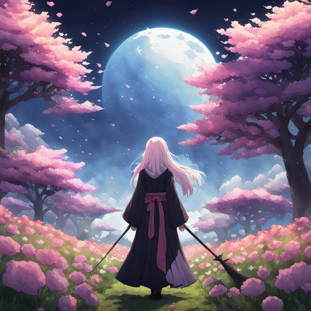 Anime Witch Casting a Spell, Ghibli Style