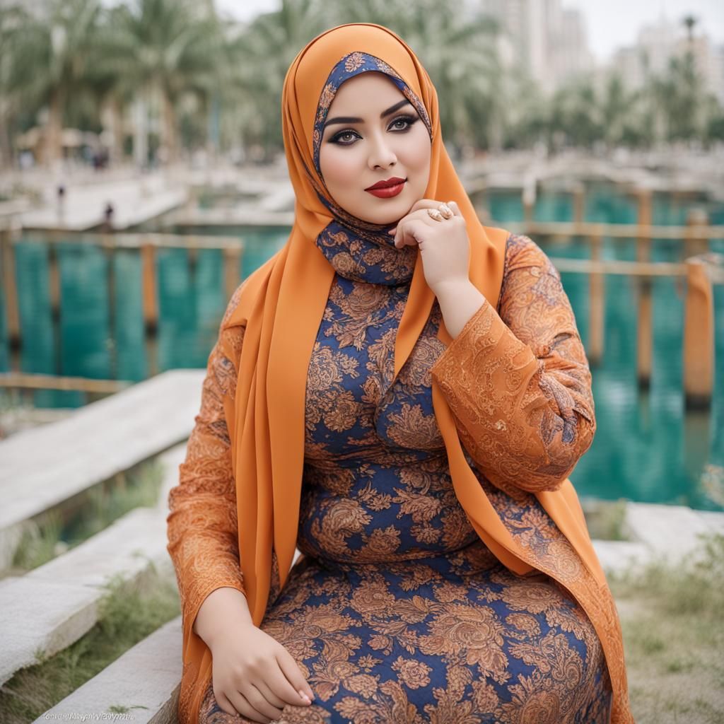 Hijab Model in Dress