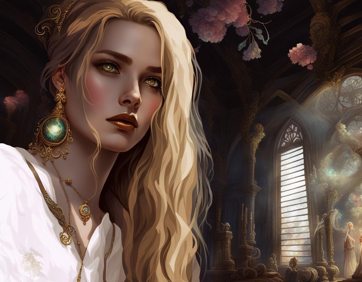 Enigmatic Woman in Victorian Era Attire