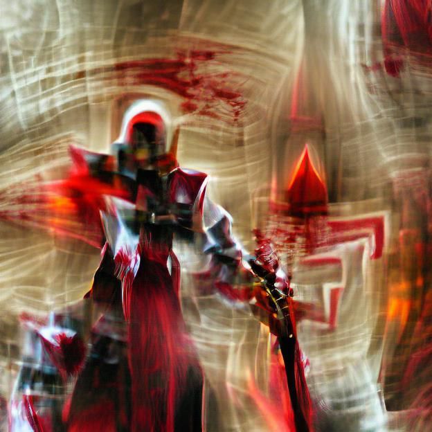 Abstract Templar Knight in Sacred Blood