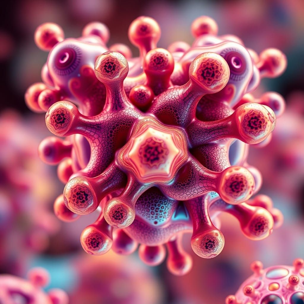 Microscopic Wigglies Molecules with Abstract Fractal Pattern...