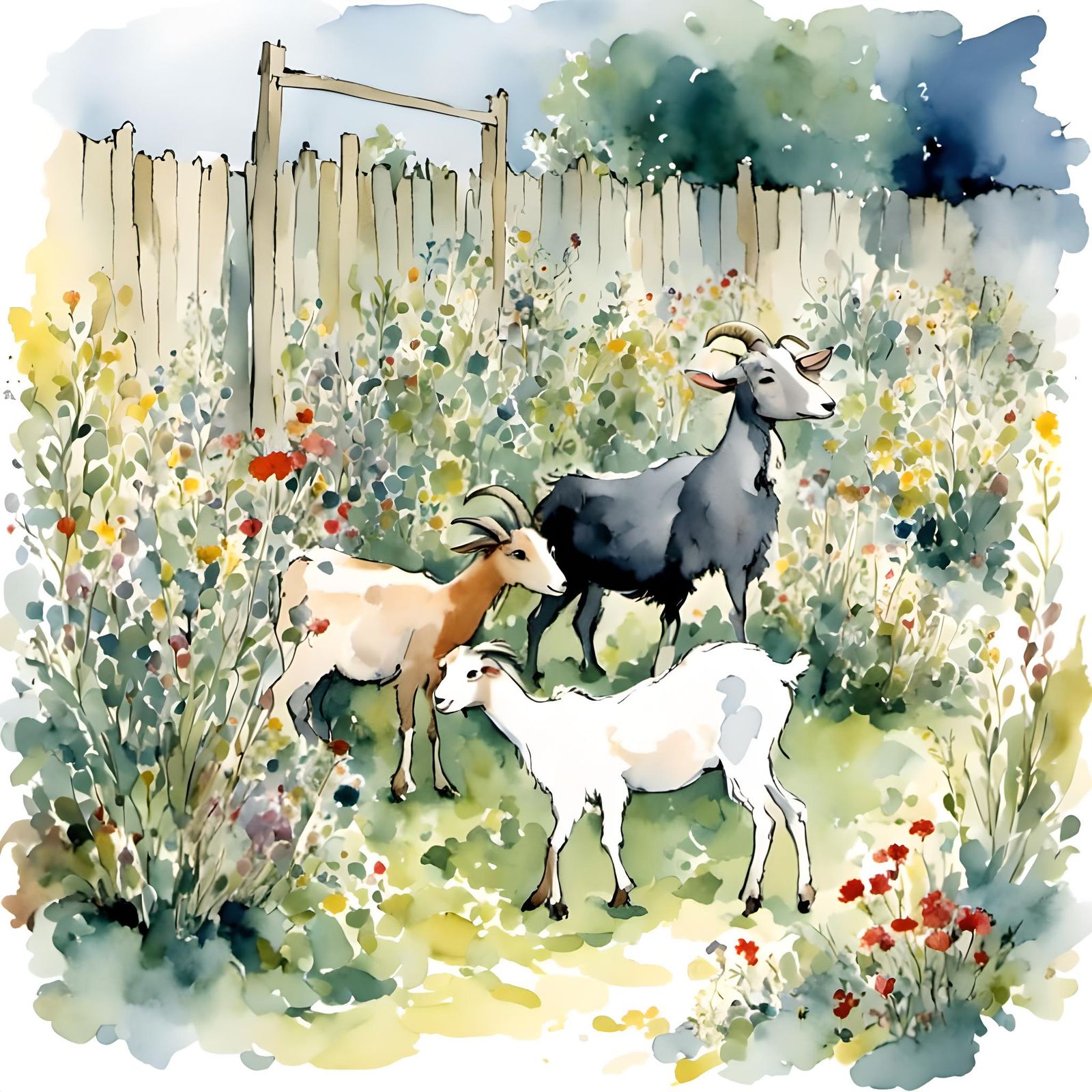 goats snuck in the garden