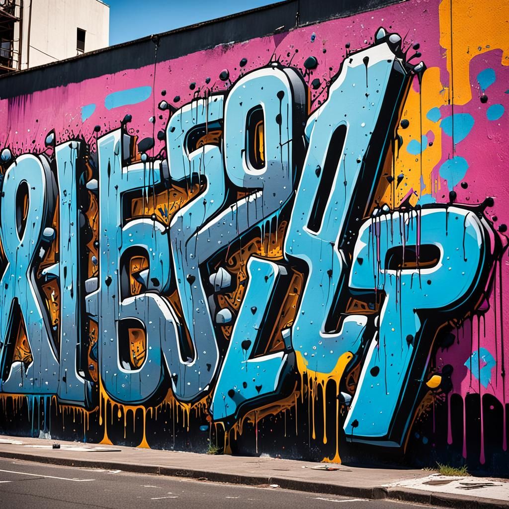 Vibrant Street Art of Yosef in Bold Graffiti