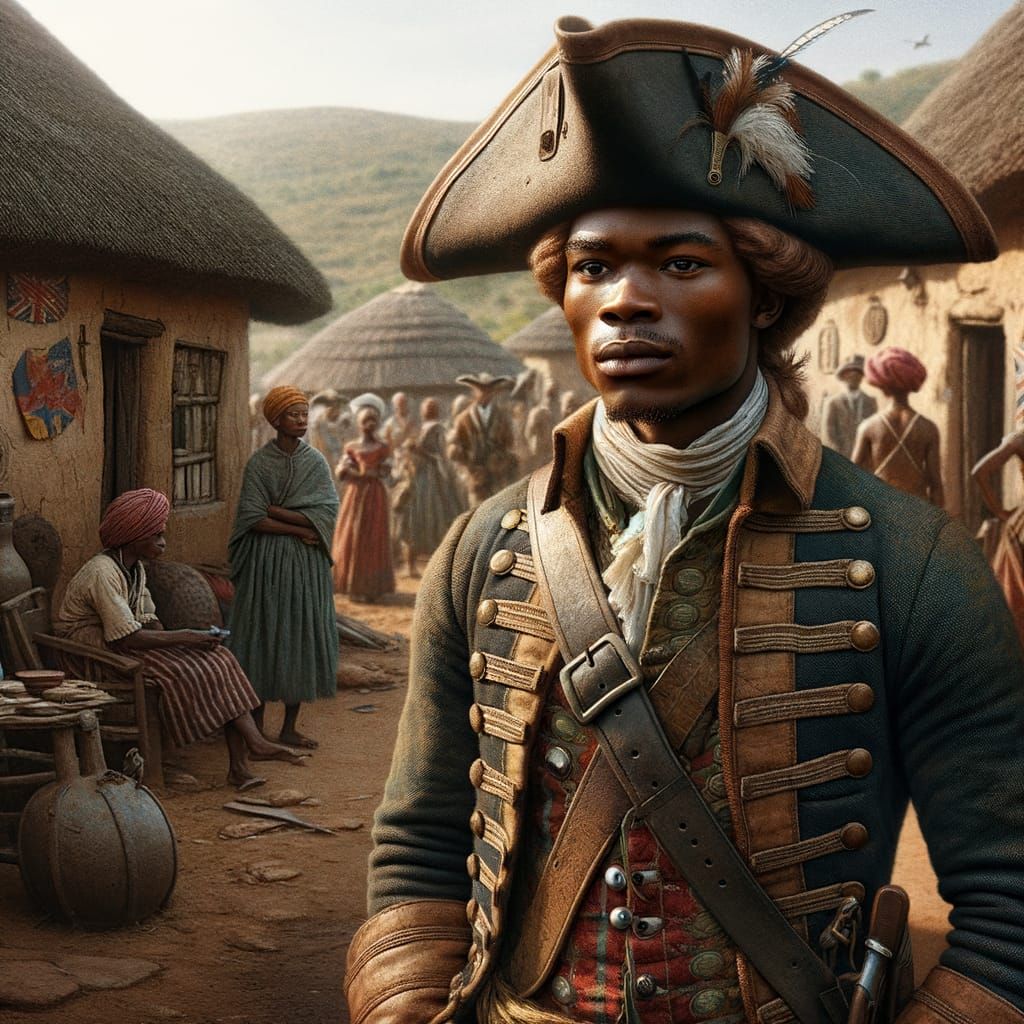 Bantu Minuteman in Traditional Attire during the Age of Enli...