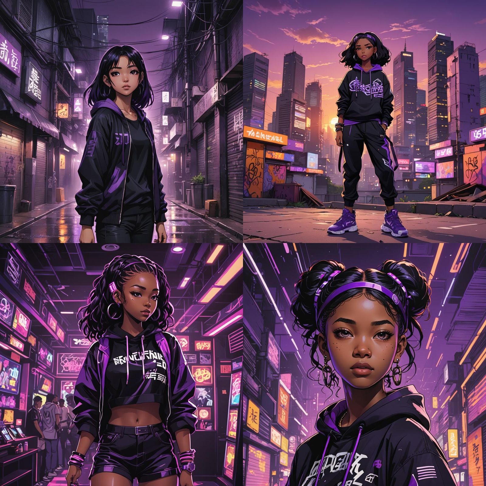 Thai Teen in Hip-Hop Attire: Cel-Shaded Anime Style