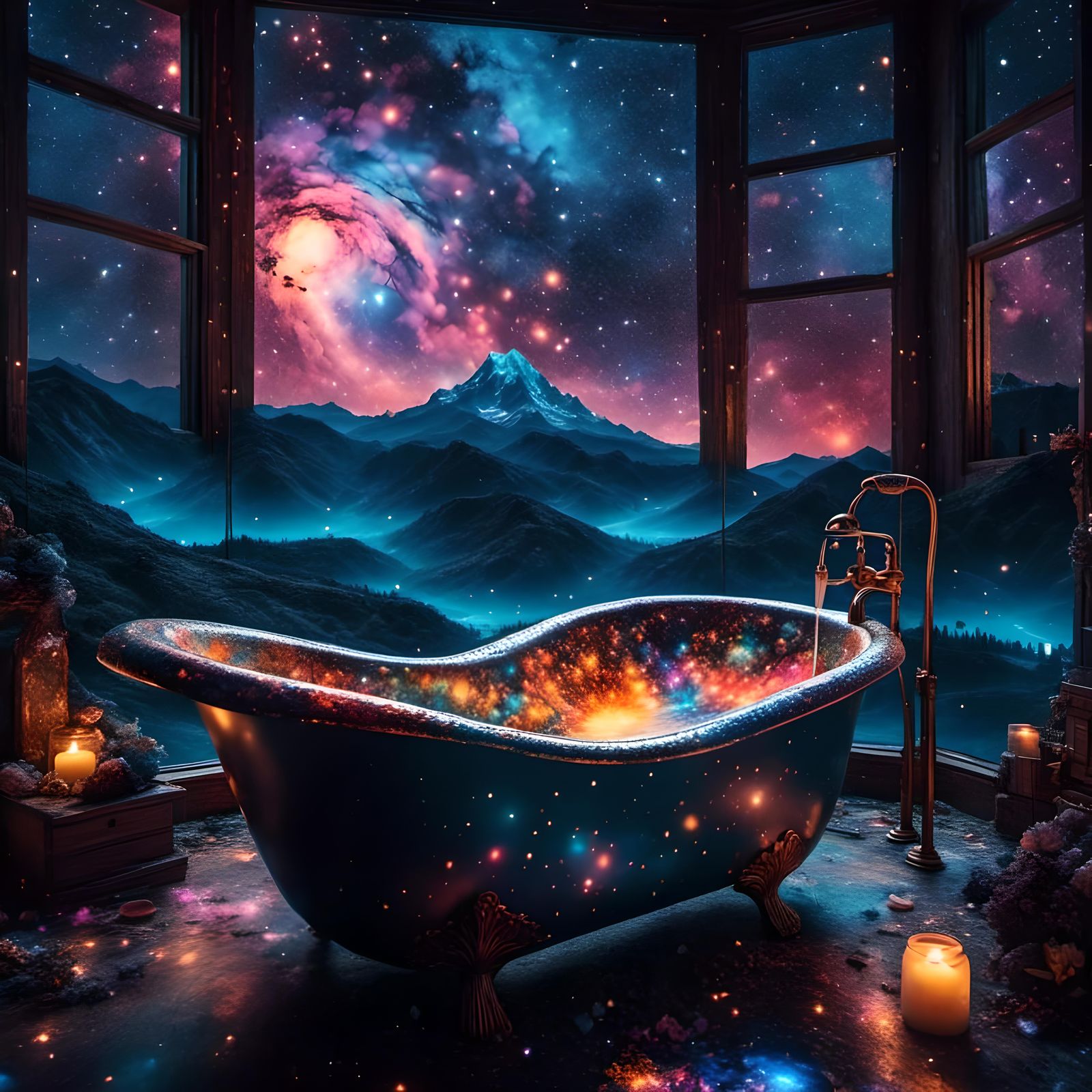 Galactic Bathtub: A Night Sparkle Creation