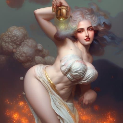 Jupiter Woman in Rococo Digital Art Style
