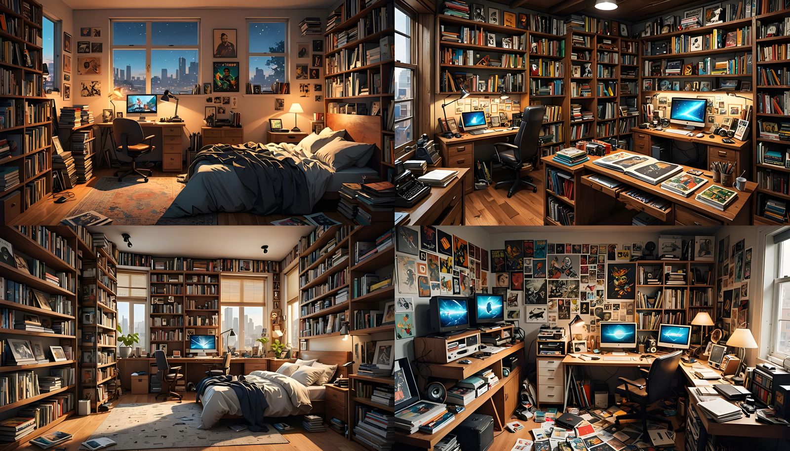 Gamer and Artist's Creative Bedroom