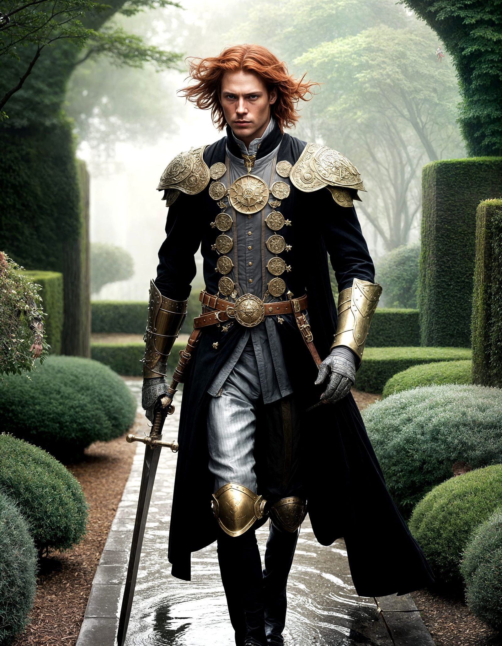 Prince Impresses in Elegant Armour and Sword