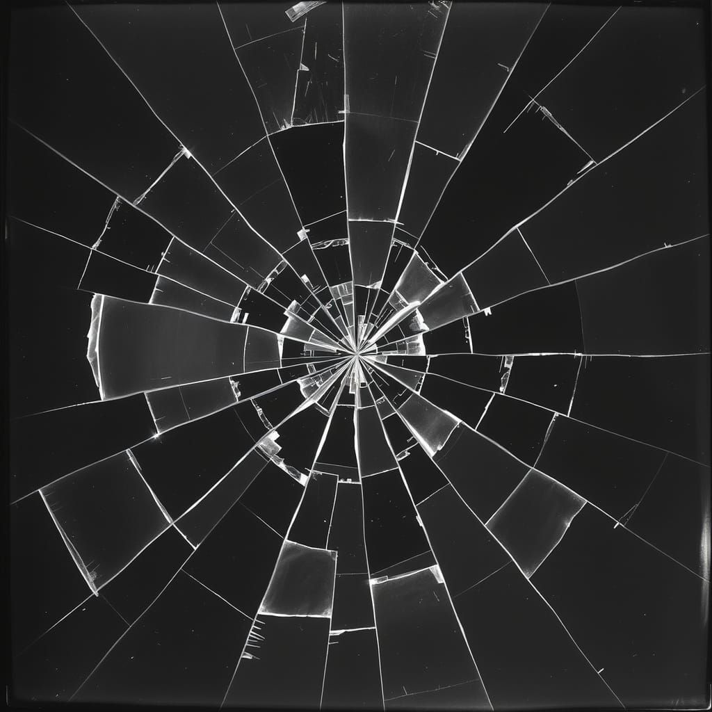 A Negative of a Photocopy of Shattered Glass No. 9 (Yoko Ono...