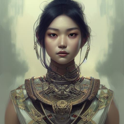 Steampunk Asian Princess Portrait in 8K Resolution