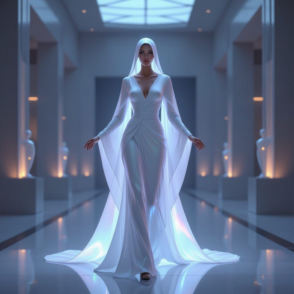 Holographic Goddess in Art Deco Gallery