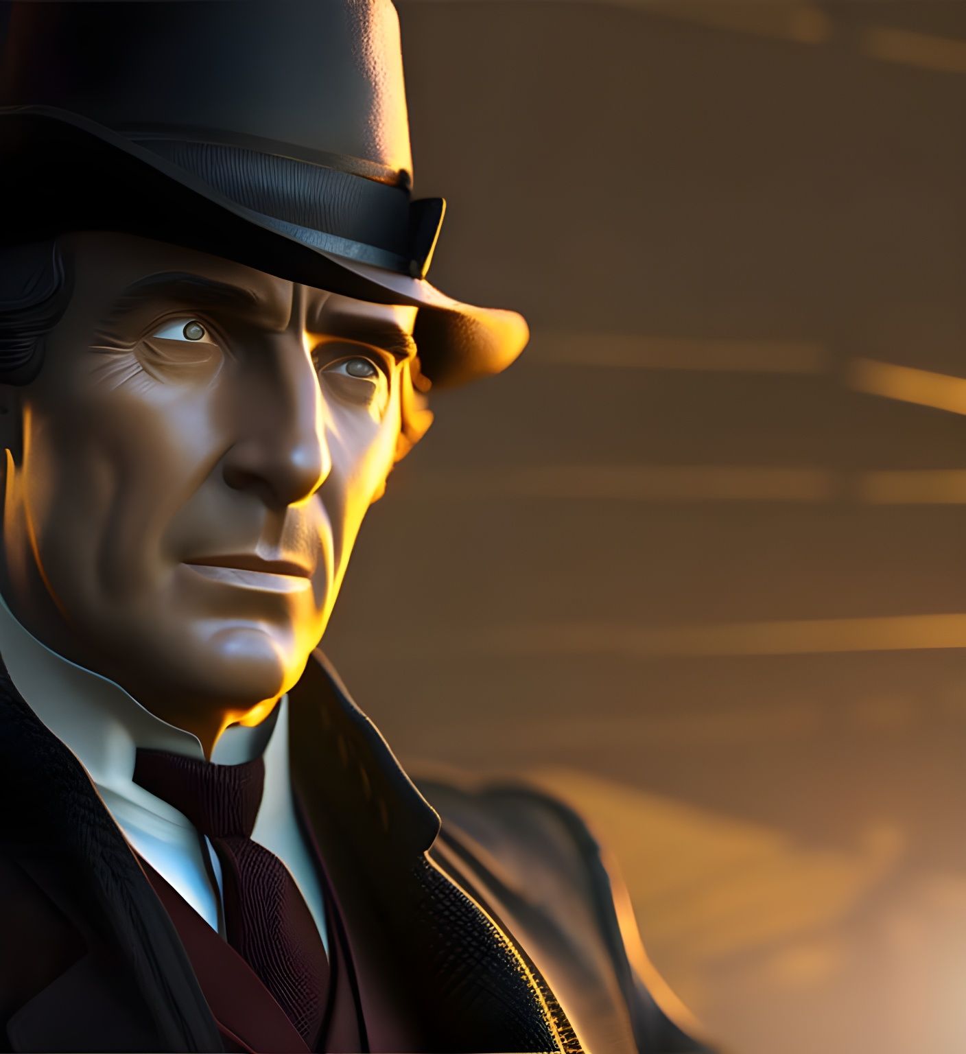 Hyperrealistic Sherlock Holmes Portrait in 8k Resolution