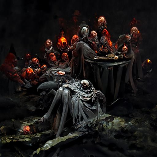 A Coven of Witches Performing a Ritual