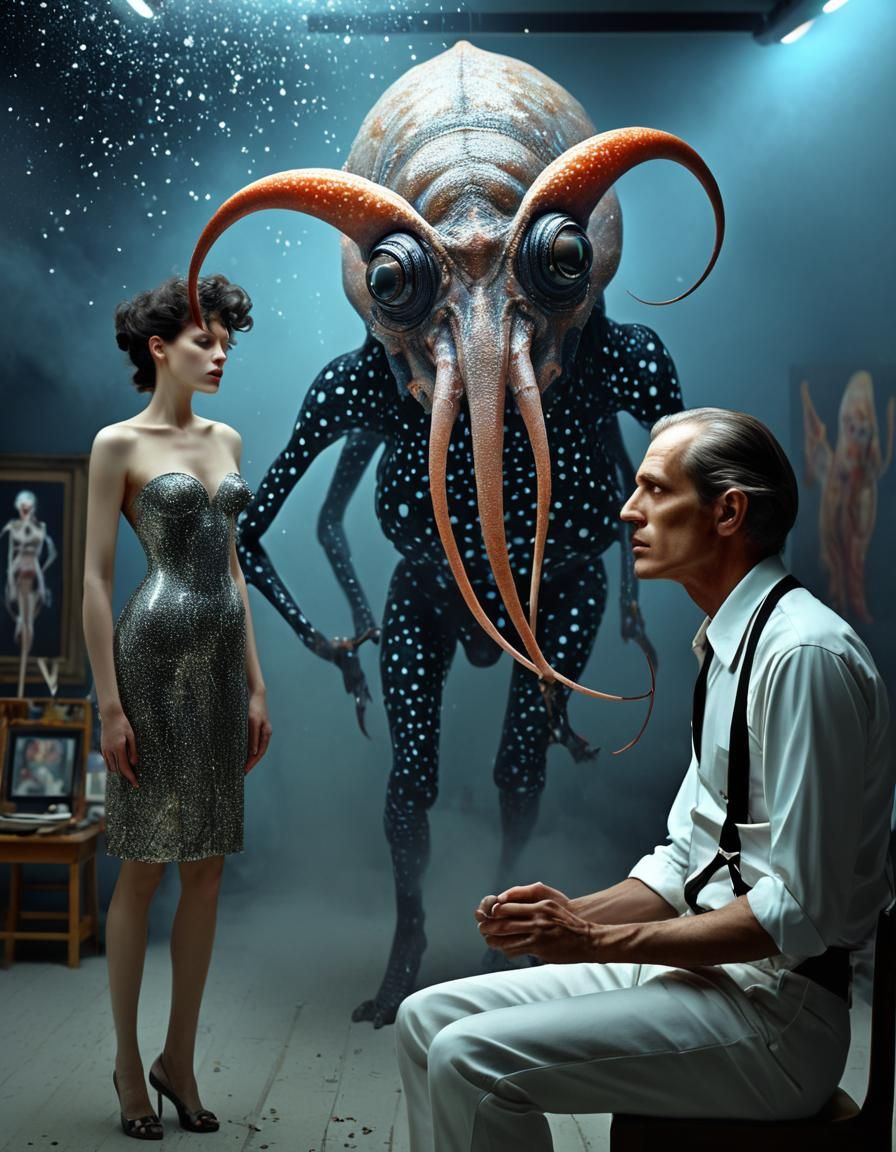 Surreal Exotic Portraits in Galactic Art Studio