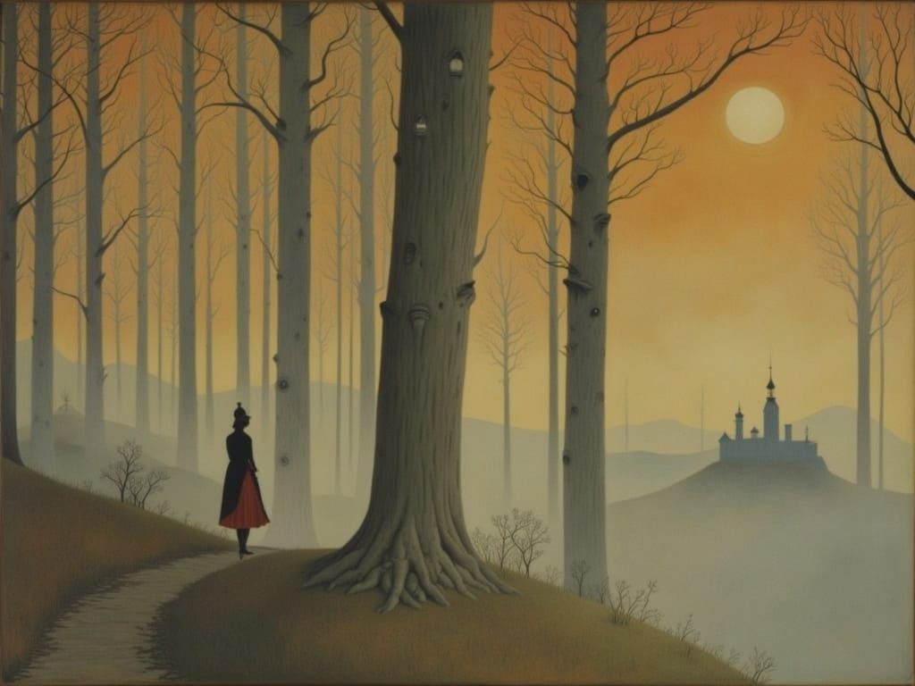 Valley of Twilight Landscape Painting