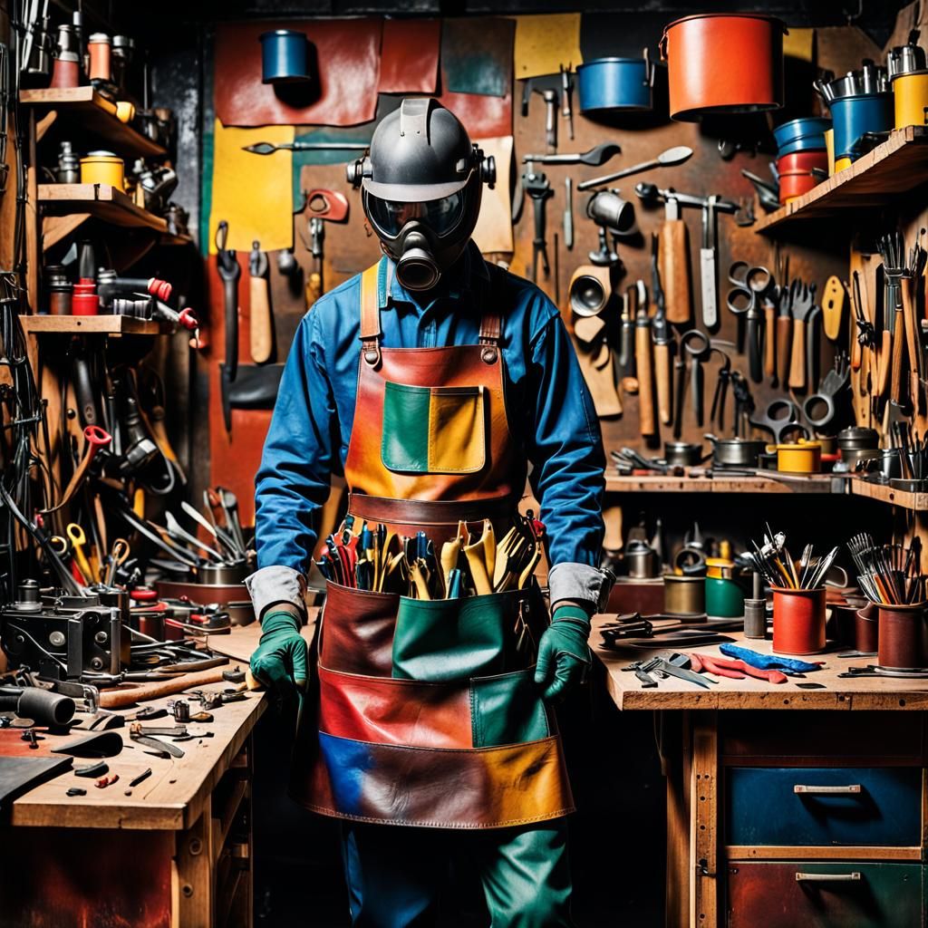 Artisan's Workshop: An Abstract Expressionist Photo