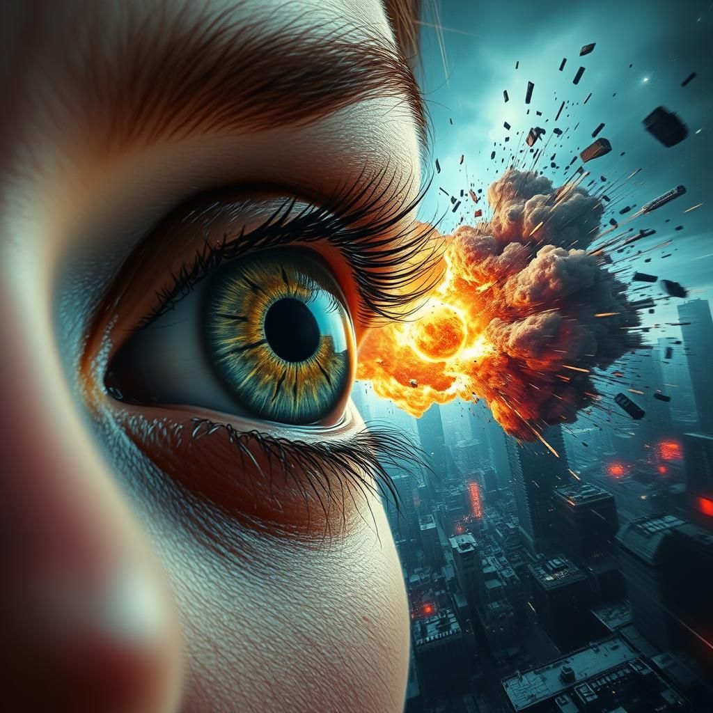 Dystopian Portal: A Surreal Vision in Cyberpunk Style