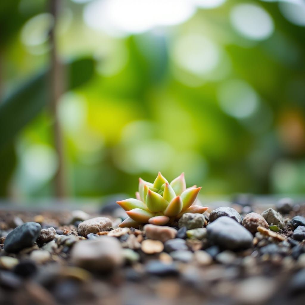 Succulent Oasis in Soft Focus