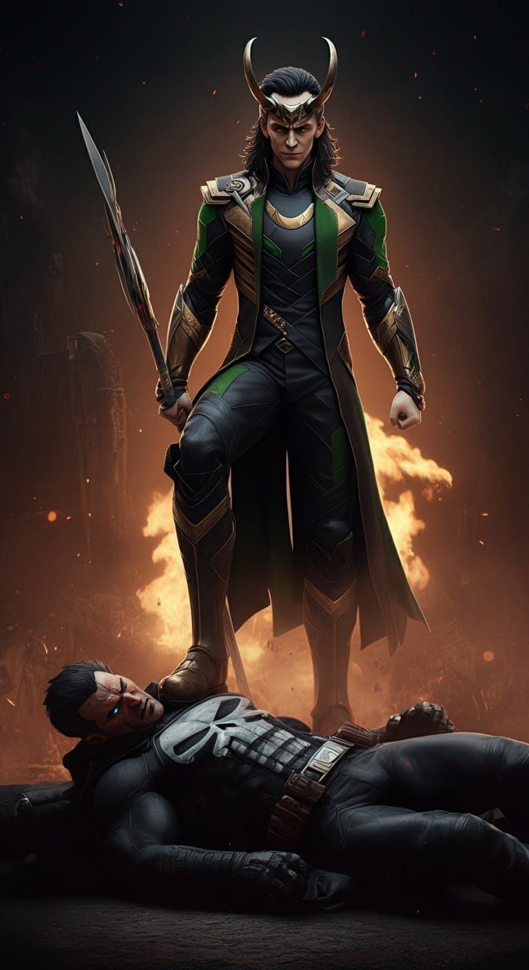 Marvel Loki Dominates Punisher in Epic Anime-Inspired Battle...