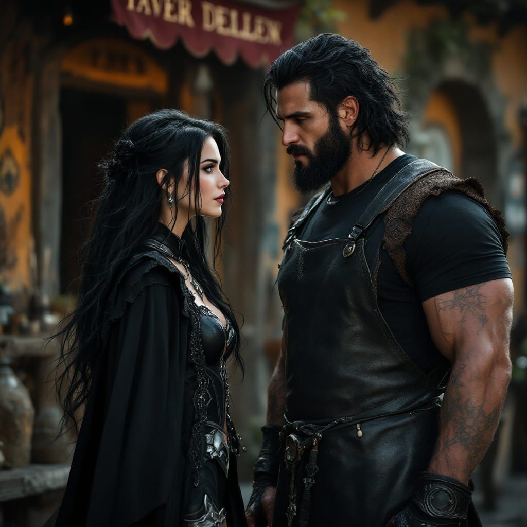 Cleric and Blacksmith in Cinematic Lighting