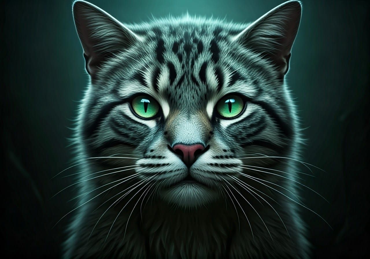 Whispers from the Dark Forest: Mystic Feline Encounter