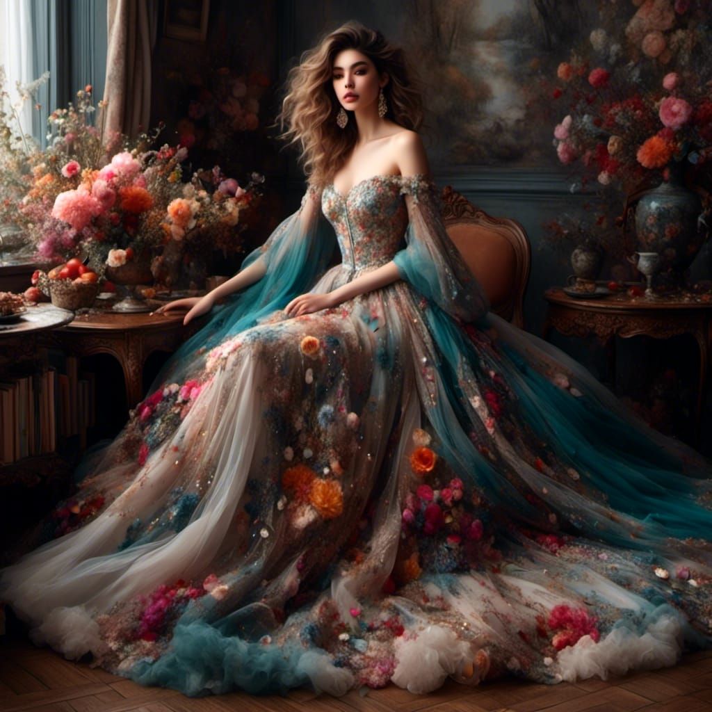 Hyperdetailed Sketch Portrait of a Gorgeous Woman