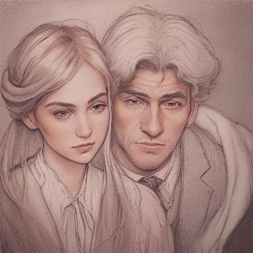 AI-Generated Portrait of a Man and Woman