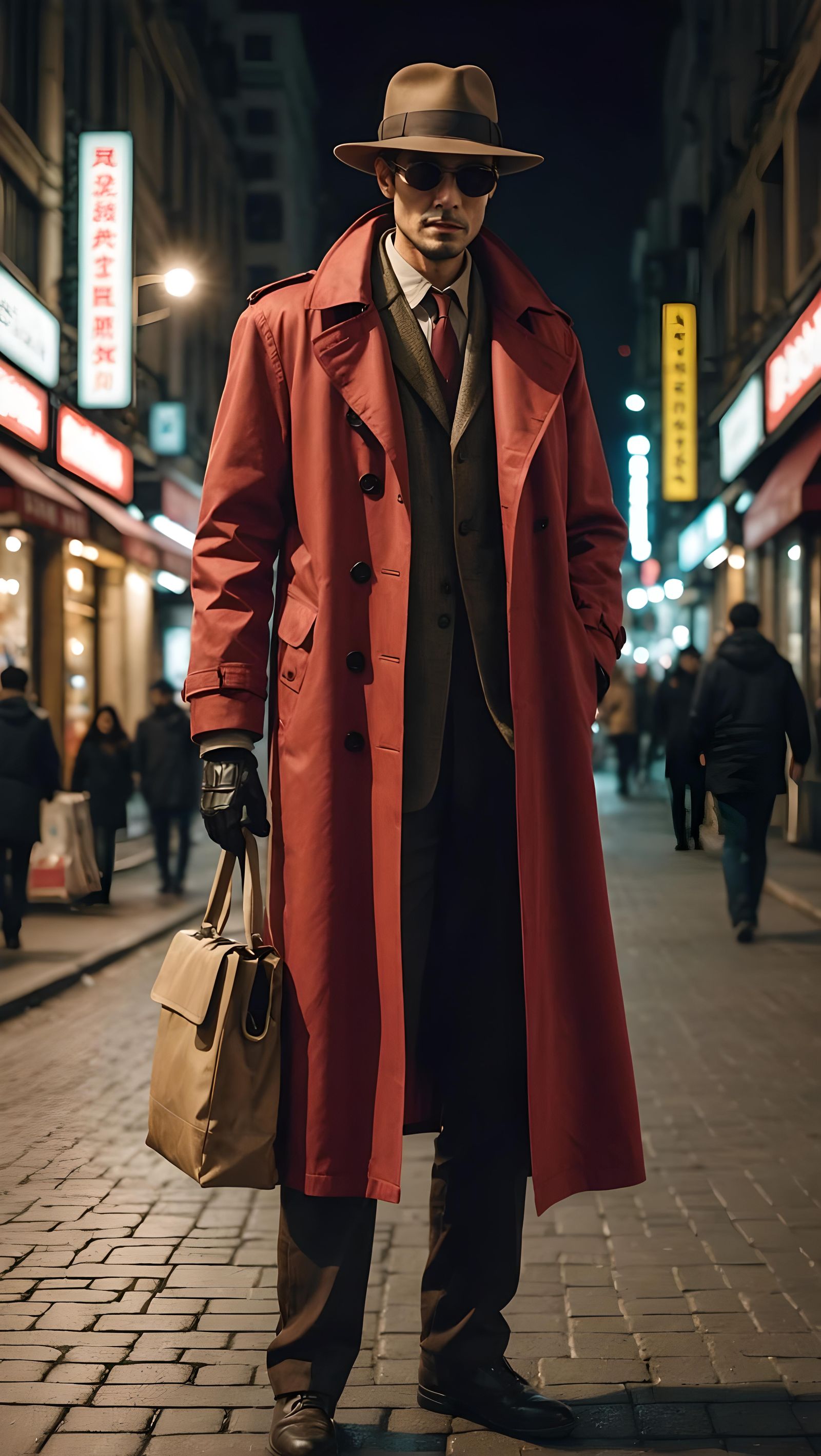 A street seller is hustling illegal products on the streets ...