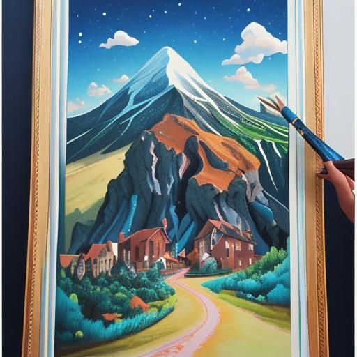 Detailed Gouache Painting: A World Without You