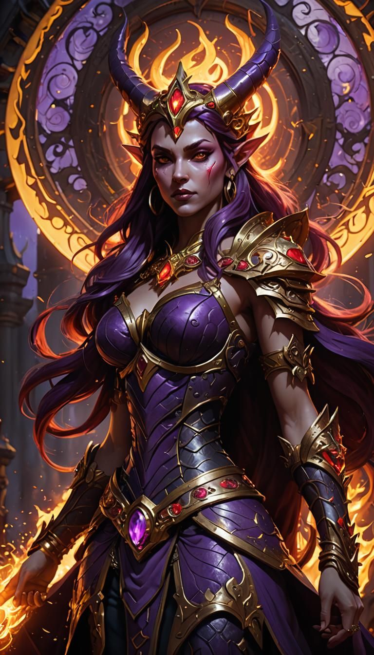 Ethereal Dark Fantasy Sorceress in Dramatic Lighting