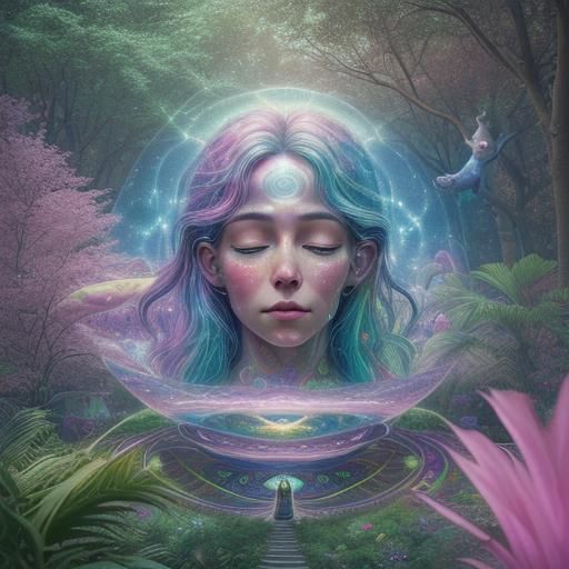 Vibrant Dreamscape Emanating from Third Eye
