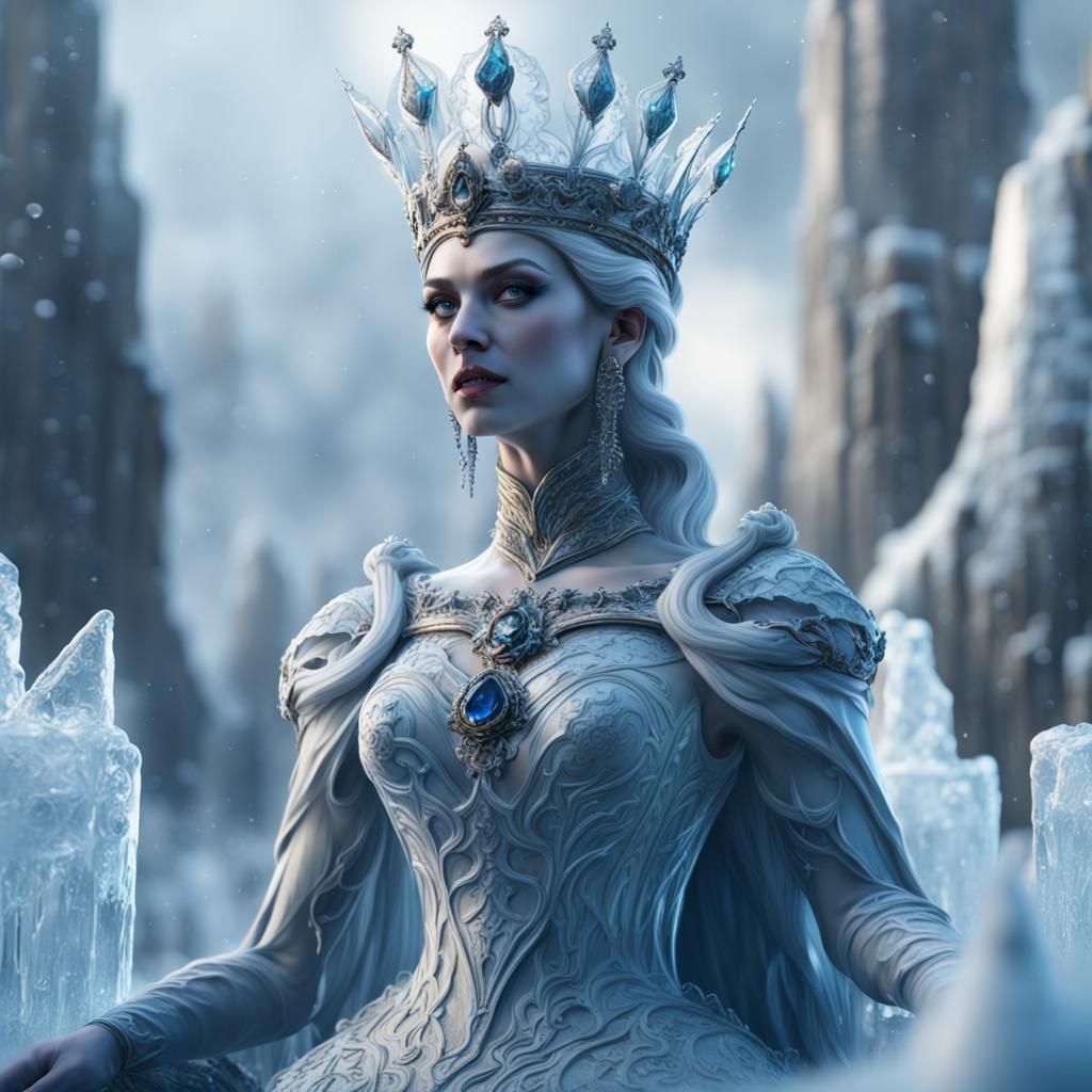 Icy Queen: Detailed Matte Painting in 8K