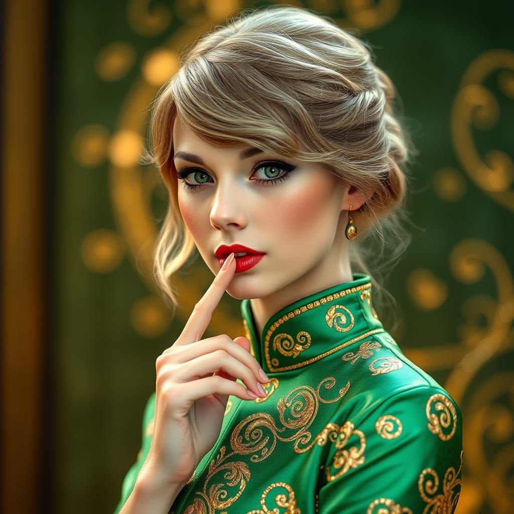 A portrait of Taylor Swift Lookalike