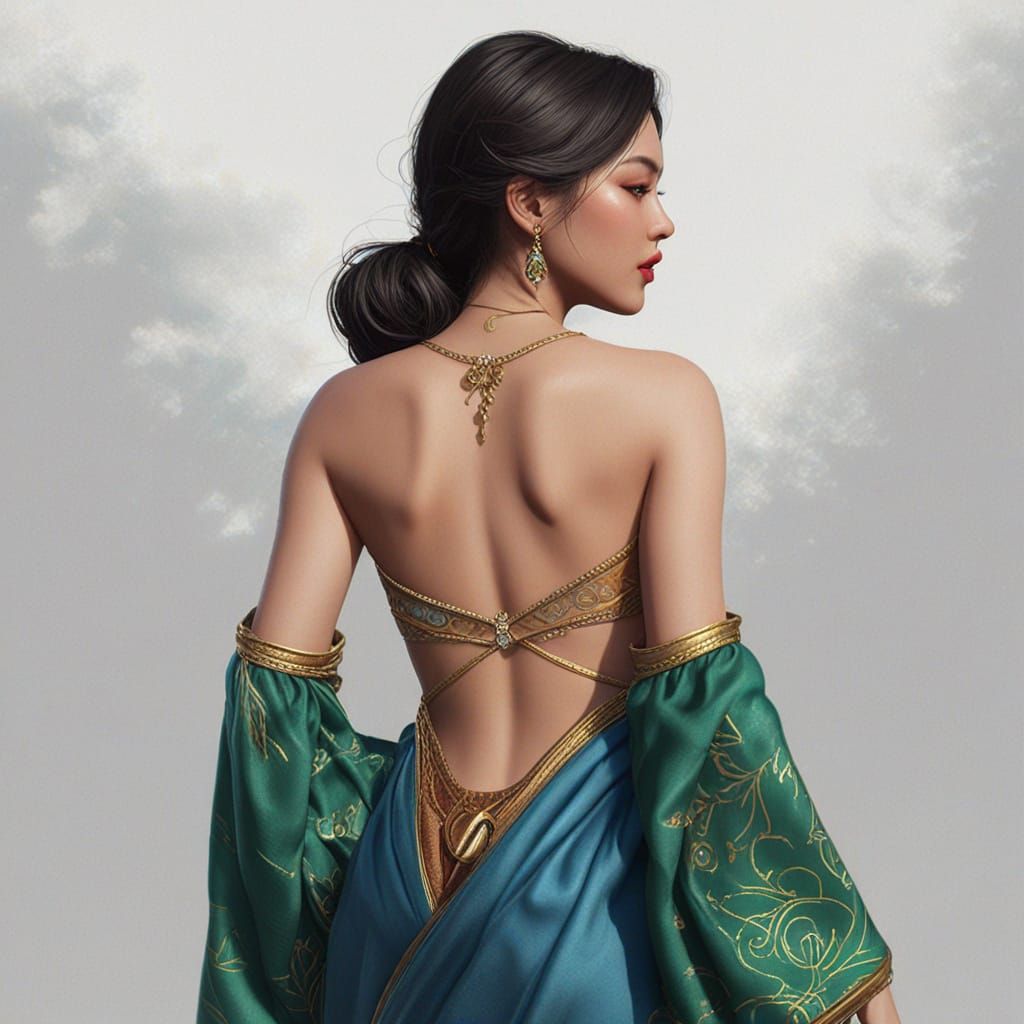 Ethereal Fantasy Portrait in Vibrant Colors