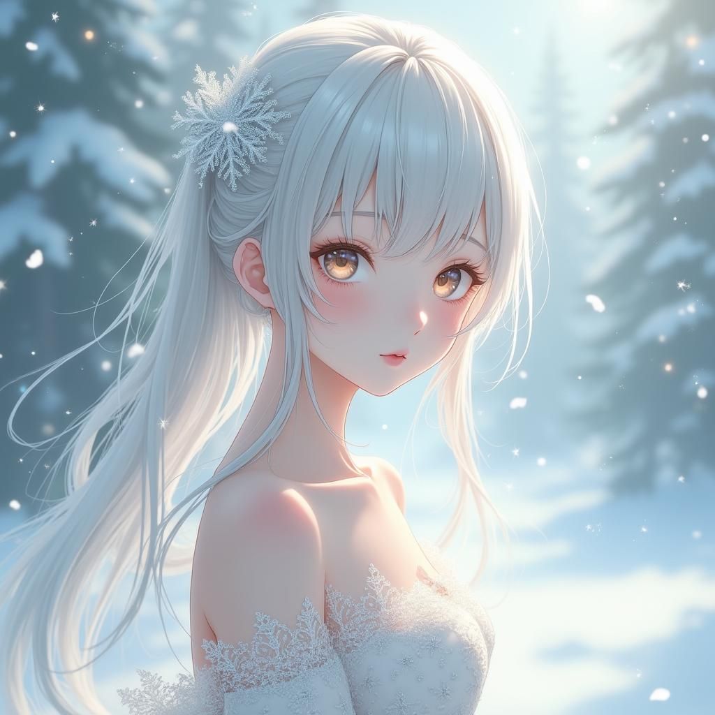 Ethereal Anime Heroine in Dreamlike Ghibli Style