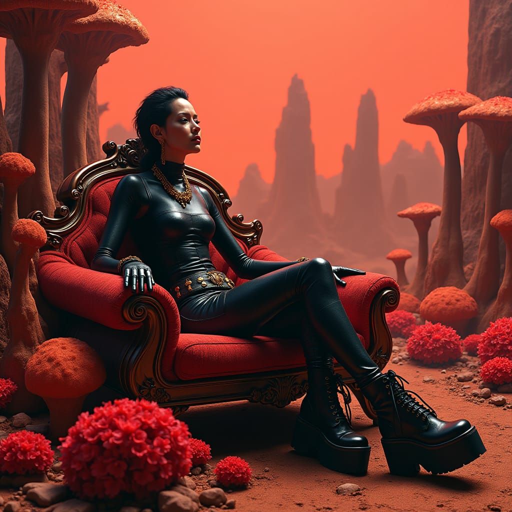 Patricia Laffan on Martian Estate, Sci-Fi Concept Art