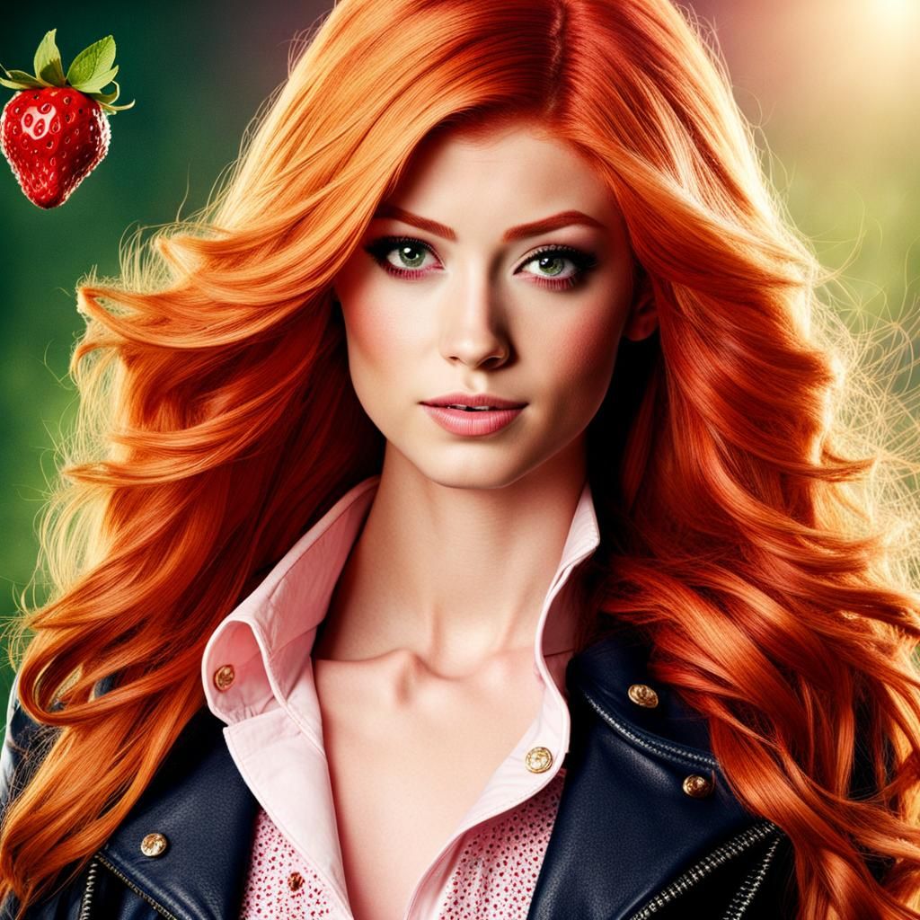 Katherine McNamara as Strawberry Shortcake: AI Rendition