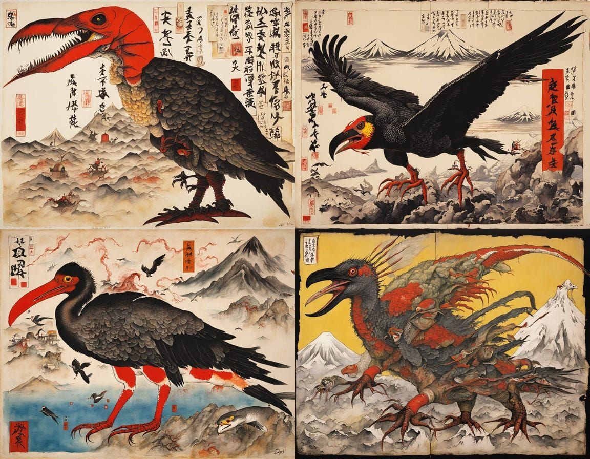 Surreal Japanese Abomination: Mutant Bird Born from Sushi an...