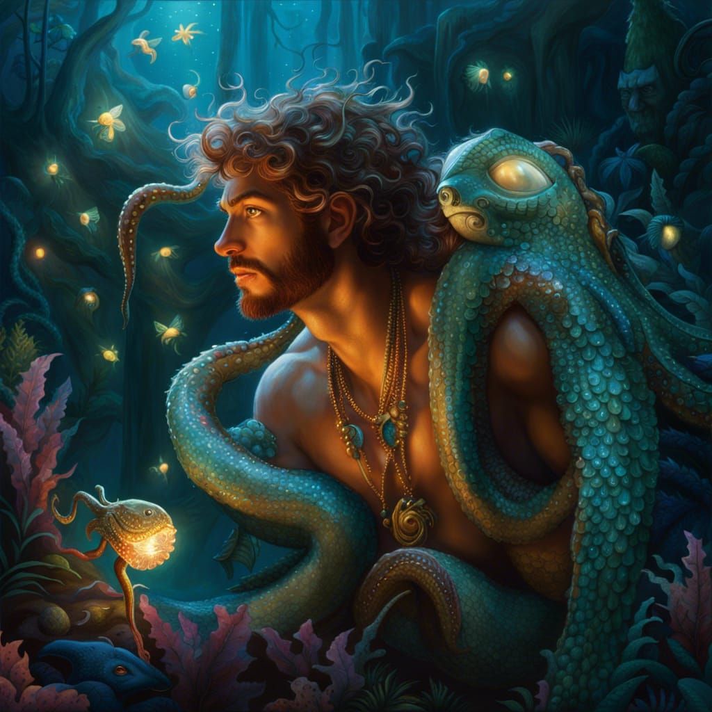 Merman With His Hurt Friend