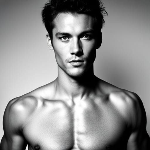 Origami Sculpture of a Handsome Man