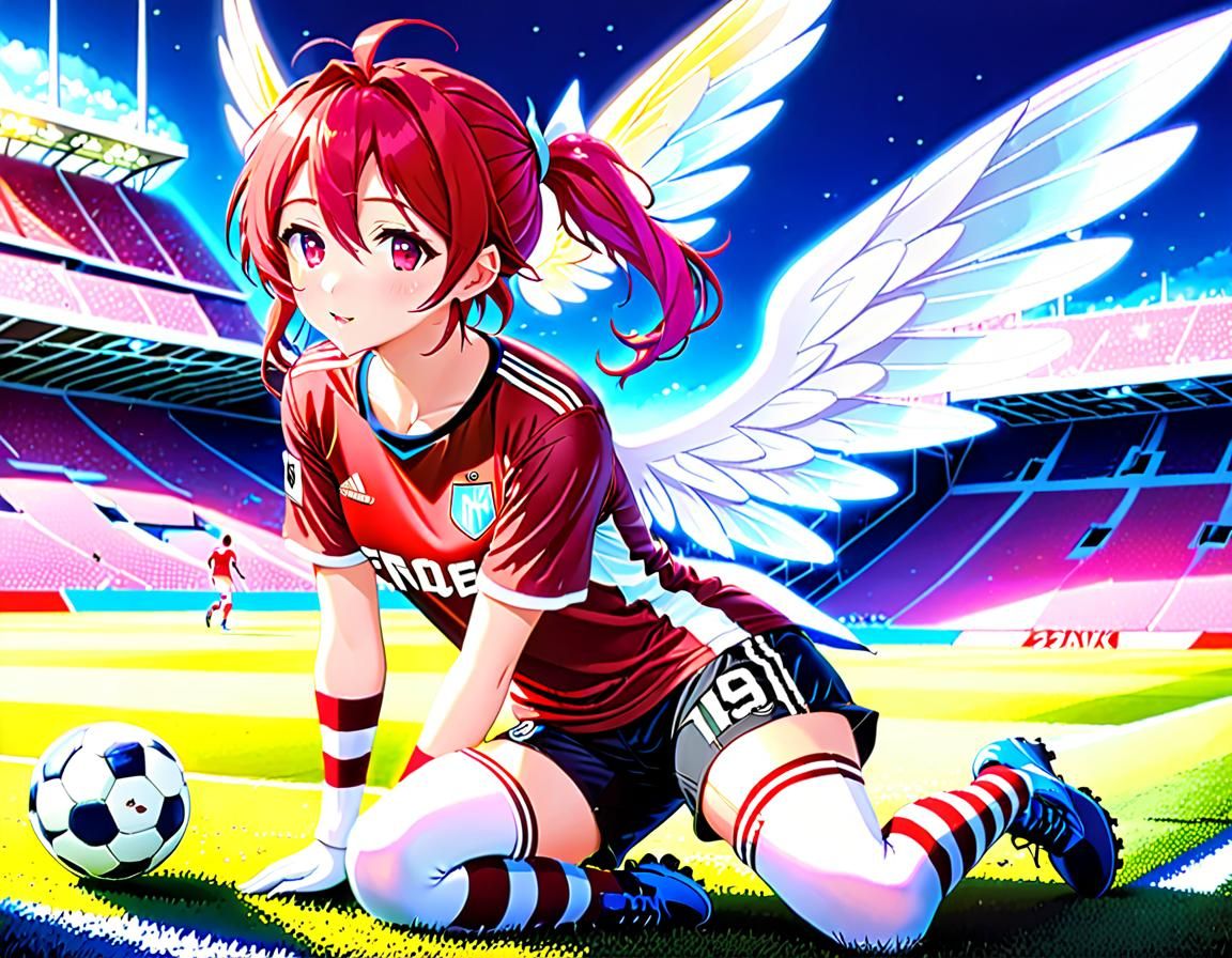 Magical Faerie Plays Soccer in Anime Style