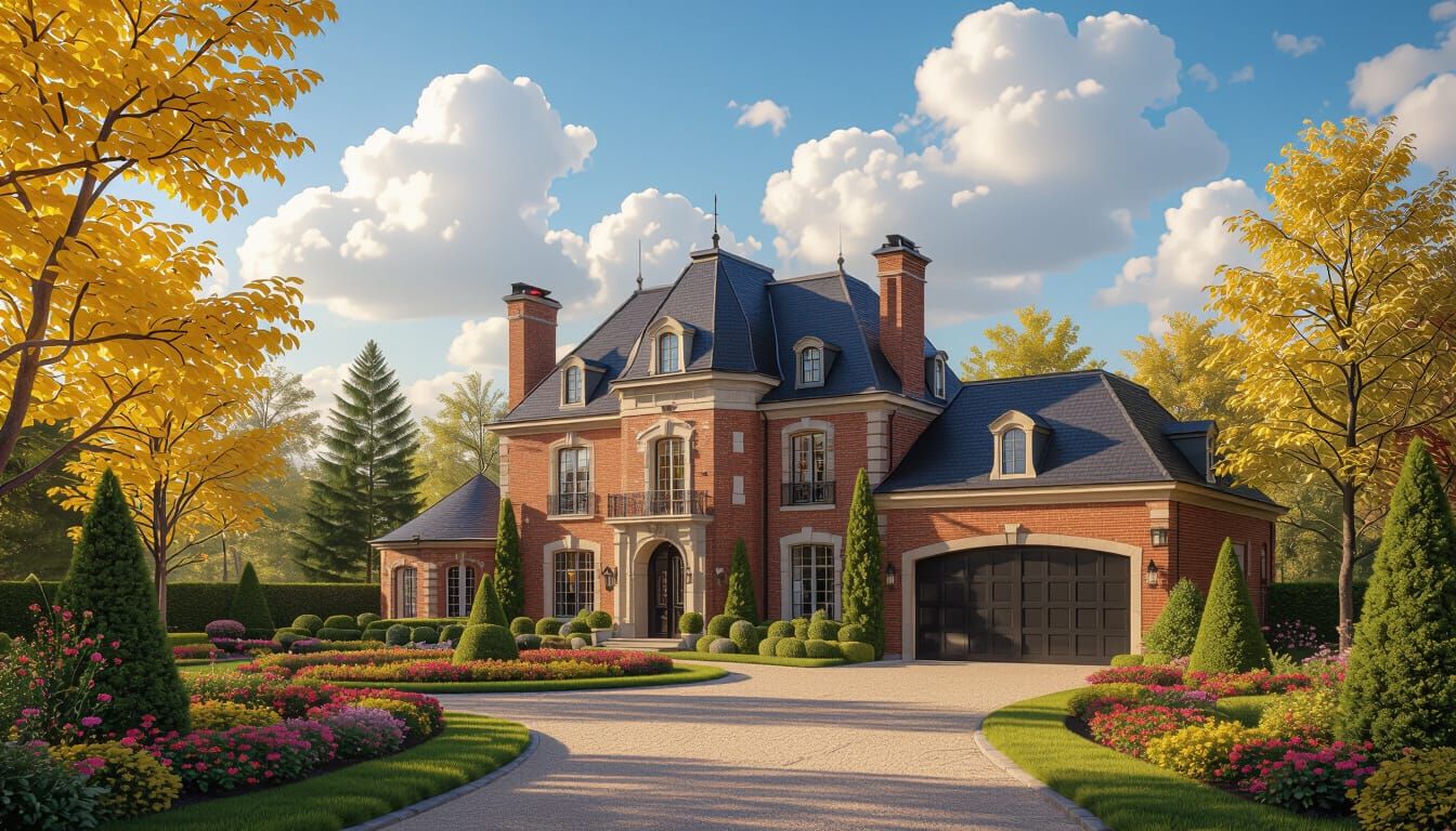 Grand Chateau in Golden Hour Light